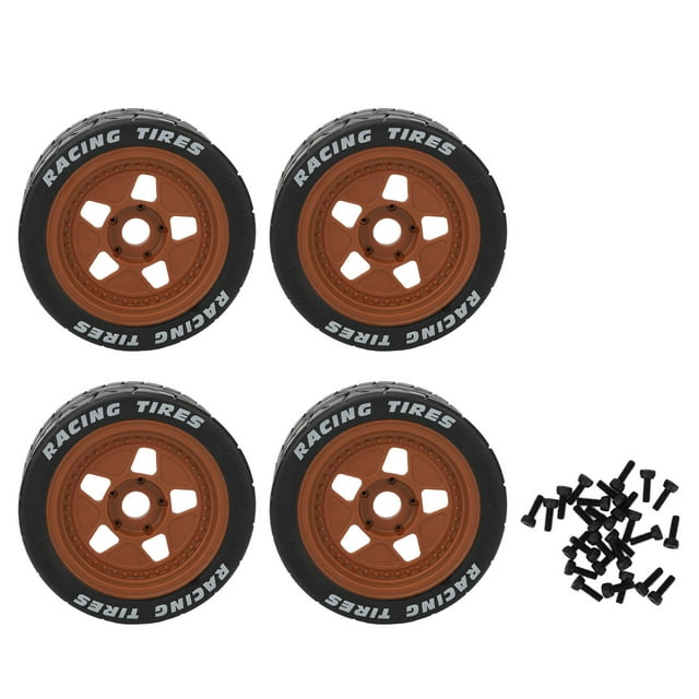 4pcs 1 / 7 RC car tire Black and Coffee RC car Rubber tire kit, arrma Infrared for felony Flat car