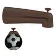 thumbnail image 3 of Westbrass 7" Reach Wall Mount Tub Spout with Diverter, Matte Black, 3 of 9