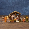 thumbnail image 6 of Dserhfy Nativity Scene Set Stable Resin Christmas Manger Figurines for Home Decor Holiday Tabletop Display Gifts, 6 of 8
