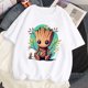 thumbnail image 1 of Camisetas con estampado de Marvel Baby Groot para mujer, ropa de calle informal a la moda, camisetas de dibujos animados para mujer, Camiseta con cuello redondo, 1 of 1
