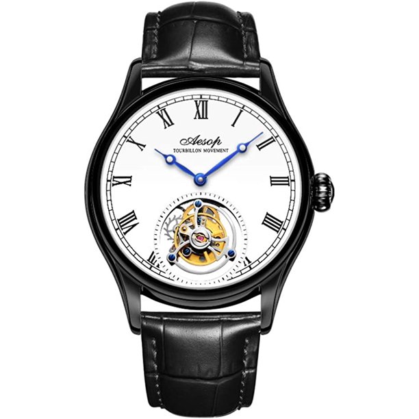 AESOP Wristwatch Analog Manual Winding Mechanical Watch Men's Stainless