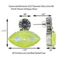 thumbnail image 3 of Swarovski Antique Silver Flower Large Navette Stud Earrings Featuring 32mm by 17mm shown Ultra Lime AB Nickel Free, 3 of 3