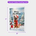 thumbnail image 5 of Merry Christmas Belgian Malinois Enjoys Woofmas Winter Xmas Holiday 5x7in Folded Greeting Card Sheepdog Dog Lover Gifts Single Note Card with Envelope - 02022, 5 of 5