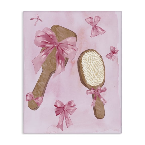 Stupell Industries Shabby Chic Lovely Pink Hairbrushes Canvas Art, 16 x 20, by Ziwei Li