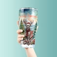 thumbnail image 3 of Merry Christmas Santa Reindeer Antlers Pitbull Sleigh Xmas Winter Holiday 30oz Stainless Steel Tumbler Insulated Cup with Lid Terrier Dog Lover - 00023, 3 of 5