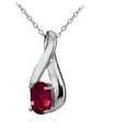 thumbnail image 2 of Created Ruby Sterling Silver Polished Infinity Necklace, 2 of 3