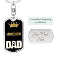 thumbnail image 2 of Munch Saucisse Chatons Saucisse Chat Papa Roi Porte-Clés Acier Inoxydable Ou or 18k, 2 of 8