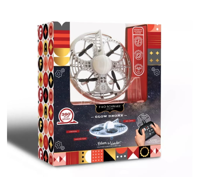 FAO Schwarz Glow Drone LED Stunt UFO
