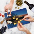 thumbnail image 5 of Nature Cutting Board, Majestic Full Branch Tree at Twilight with Water Reflection out Nature View, Decorative Tempered Glass Cutting and Serving Board, Small Size, Blue Orange, by Ambesonne, 5 of 5