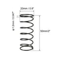 thumbnail image 2 of Unique Bargains 1.2mm Wire Dia 20mm Outer Diameter 50mm Long Compression Springs Black 10Pcs Spring Steel, 2 of 5
