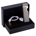 thumbnail image 1 of Ultra-Thin Electric USB Rechargeable Fingerprint Touch Sensor Cigarette Lighter (Black), 1 of 8