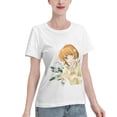 thumbnail image 2 of Women's Basic Short Sleeve T-Shirt Cardinal Girl Sakura, 2 of 6