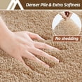 thumbnail image 4 of Bath Rugs for Bathroom Extra Thick - Anti-Slip Bath Mats Soft Plush Yarn Shaggy 100% Strong Mirco Polyeste Mat Living Room Bedroom Mat Floor Water Absorbent(Beige,24x48 - Inches), 4 of 6