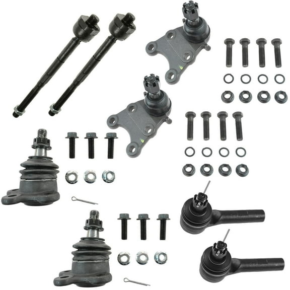 TRQ 8 pc Kit Tie Rod End Ball Joint LH RH Set for 04-05 Colorado Canyon Pickup PSA59431