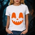 thumbnail image 5 of Akiihool Halloween Tops for Women Plus Size Halloween Shirts for Women Pumpkin Graphic Tshirt Fall Casual Short Sleeve Tee Tops White,XL, 5 of 8