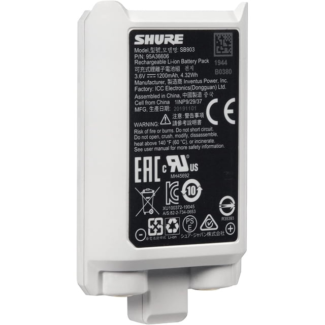 Shure SB903 Batería de Iones de Litio para SLXD