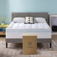 thumbnail image 1 of Zinus Sobrecolchon Lavable de Espuma y Diseño Perfilado de Memory Foam 7.5cm King Size y espuma Open Cell con Base de 2.5 cm de grosor, Cooling, Firmeza Media. Certificación CertiPUR y OEKO TEX., 1 of 7