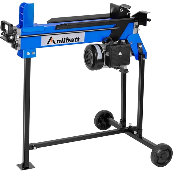 ANLIBATT Electric Log Splitter, 6.5 Ton 15-Amp Motor with Stand, Hydraulic Ram Horizontal Wood Splitting Firewood Cutter Forestry Harvesting