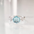 thumbnail image 5 of Hexagon Blue Topaz Ring, 925 Sterling Silver, CZ Ring, Women Ring, Natural Topaz, November Birthstone, Christmas, Thanksgiving, Tiny Dainty Ring, Handmade, Statement Jewelry, Wedding, Anniversary Gift, 5 of 8