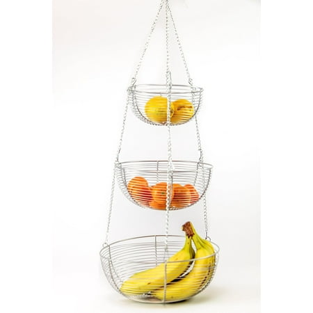 Useful. 3 Tier Hanging Fruit Basket (Chrome)
