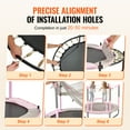 thumbnail image 4 of KFFKFF 60" Children's Trampoline, 5FT Trampoline for Indoor and Outdoor Use, Compact Trampoline for Toddlers with Protective Netting and Basketball Hoop, 4 of 9