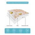 thumbnail image 4 of Quilt King Size Bedding Set, Spring White Daisy Reversible Summer Quilt 3 Pieces, Farmhouse Floral Orange Buffalo Plaid Lightweight Bedspreads Coverlets with 2 Pillow Shams for All Seasons, 4 of 5