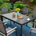 thumbnail image 2 of MF Studio Extendable Outdoor Patio Dining Table, Length Up To 84" for 8-Person, Black, 2 of 10