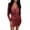 ZZB Red, variant on ASFGIMUJ Women Fashion V-Neck Bodycon Sequins Dress Long Sleeve Party Mini Dresses Pink XXL