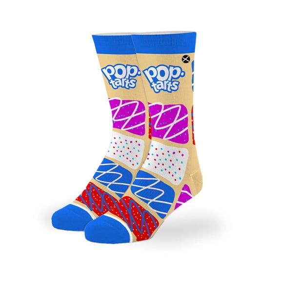 ODD SOX – Pop-Tarts Frosting Crew Socks for Big Kids 7–10 Years – Fun Snack Gift, Colorful Everyday