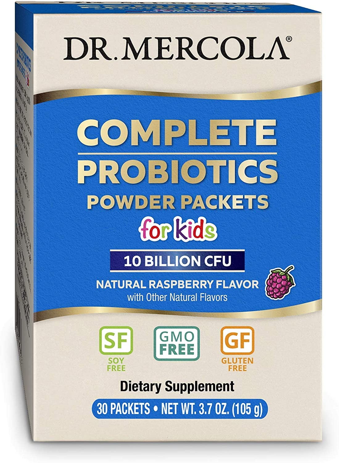 Dr. Mercola, Complete Probiotics Powder Packets for Kids, 30 Servings (30 Packets) (10 Billion CFU)