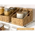 thumbnail image 4 of 2 Pack Pantry Baskets for Organizing, 9.44 x 7.48 x 3.34inch Wicker Baskets with Handles, Versatile Woven Basket,Handwoven Wicker Storage Baskets, Wicker Storage Baskets for Shelves(Natural), 4 of 8