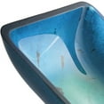 thumbnail image 4 of KRAUS Irruption Rectangular Glass Vessel Sink in Blue with Pop-Up Drain in Chrome, 4 of 6
