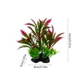 thumbnail image 3 of Plantas Artificiales para Acuario, Hierba de Agua Plástica, Algas Falsas con Base Ponderada, Decoración Acuática Decorativa para Pecera, 14x8x5cm, 3 of 6