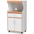 thumbnail image 1 of Bowery Hill Kitchen Cabinet in Beech Brown and White, 1 of 13
