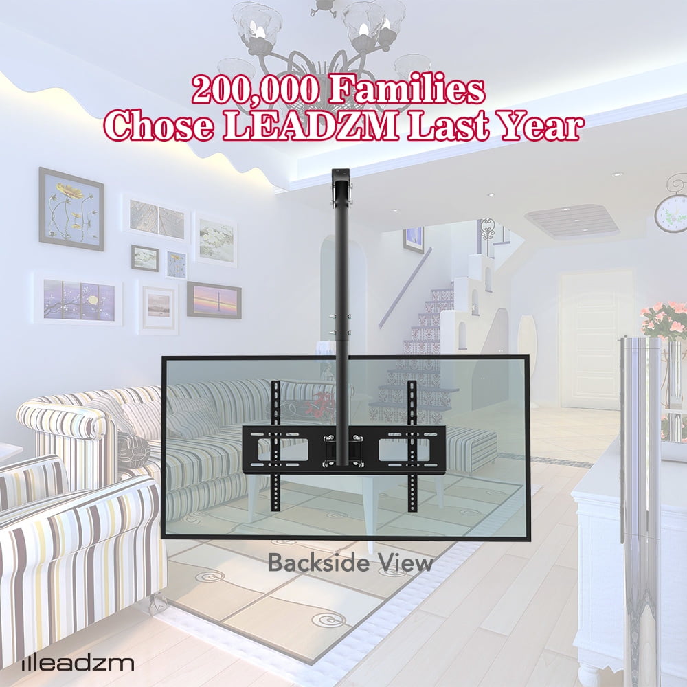 Ceiling Mount TV Wall Bracket Roof Rack Pole Retractable For 32"-70" Flat Screen