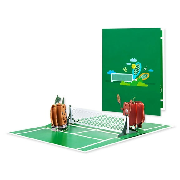 Elegant Popup Tennis Theme Card for Birthdays Handmade Greeting Card with Envelope Gift for Dad Grandad Husband
