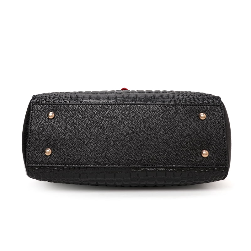 Genuine leather crocodile snake-print women's handbag 2025 detachable shoulder strap large capacity single shoulder strap