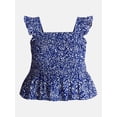 thumbnail image 5 of Terra & Sky Women’s Plus Sleeveless Smocked Tank Top, Sizes 0X-5X, 5 of 5