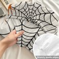 thumbnail image 4 of Cal.King Size Fitted Sheet Set - Halloween 3 Piece Bedding Sets 16" Deep Pocket Fitted Sheet with 2 Pillowcases, Black Net Classic Spiders Gingham Orange Rustic Brushed Microfiber Hotel Bed Sheets, 4 of 9