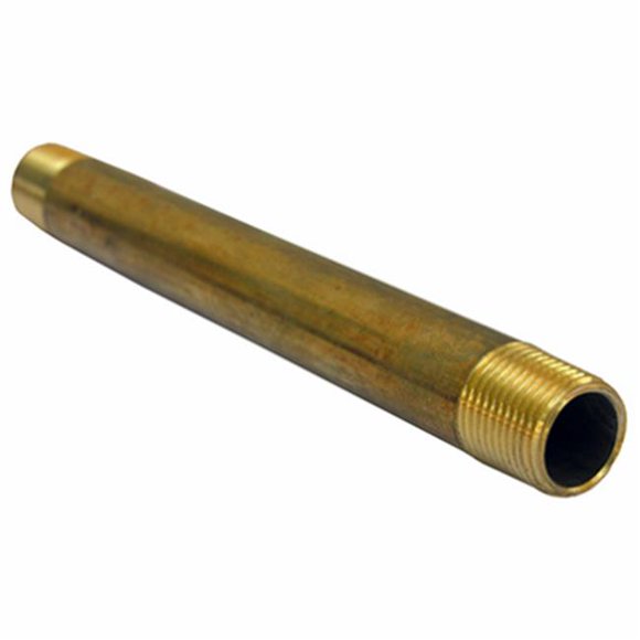Jordan 208264 0.375 Male Pipe Thread x 6 Long Brass Nipple