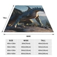 thumbnail image 3 of Pofeuu Wild Blue Cool Dragon Print Ultra-Soft Micro Fleece Blanket,for Bed Or Sofa,All Season Throw Blankets Flannel Blanket-80"x60", 3 of 7