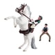 thumbnail image 3 of Figura de caballo modelo caballo con silla de montar, estatua de vida silvestre realista pequeña de PVC, juguete educativo para niños y niñas mayores Estilo F, 3 of 8