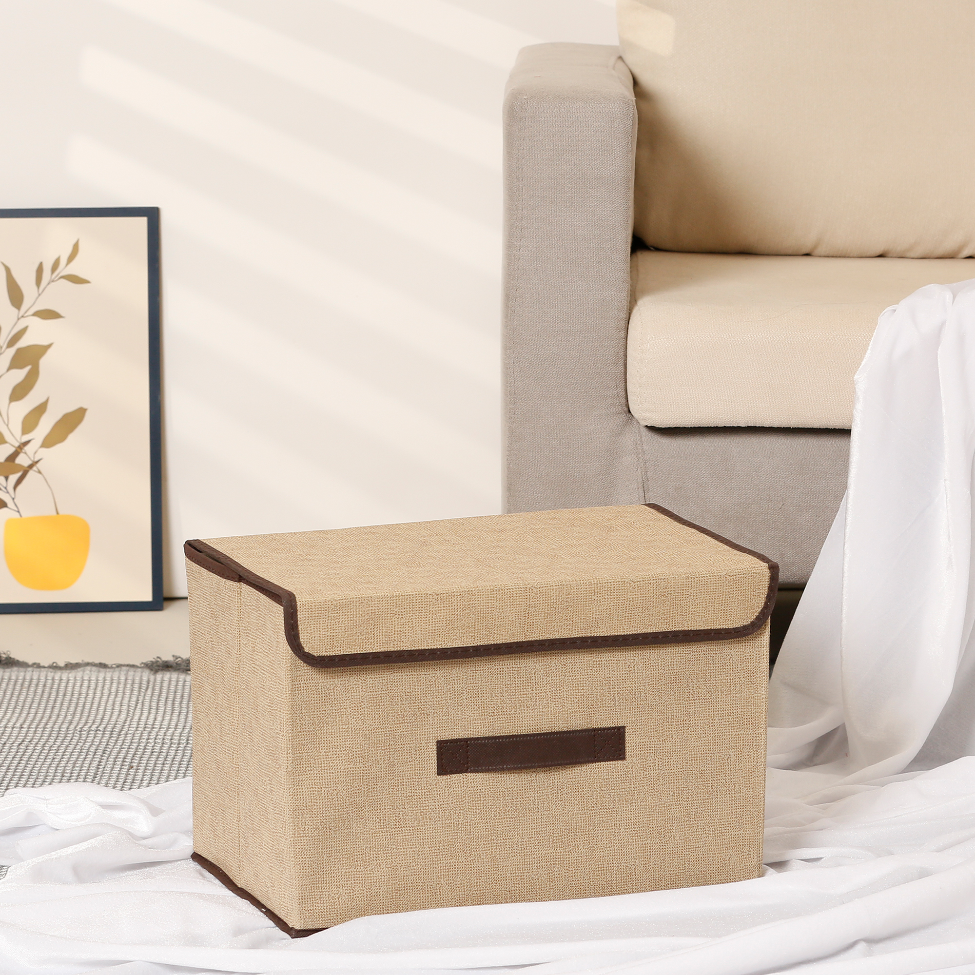 Unique Bargains 1 Pack Clothes Storage Bags Moving Bags Beige 14.2*9.1*9.4in