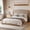 Brown, variant on MODERNLUXE Queen Size Bed Frame with 44" Tall Wingback Headboard,Upholstered Low Profile Platform Bed with Wood Slats Support & Linen Fabric,No Box Spring Needed,Beige