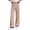 Khaki, variant on Kttectoa Women's Pants Knitted High Waist Straight Leg Pants Fashionable Contrasting Hem Loose Casual Lounge
