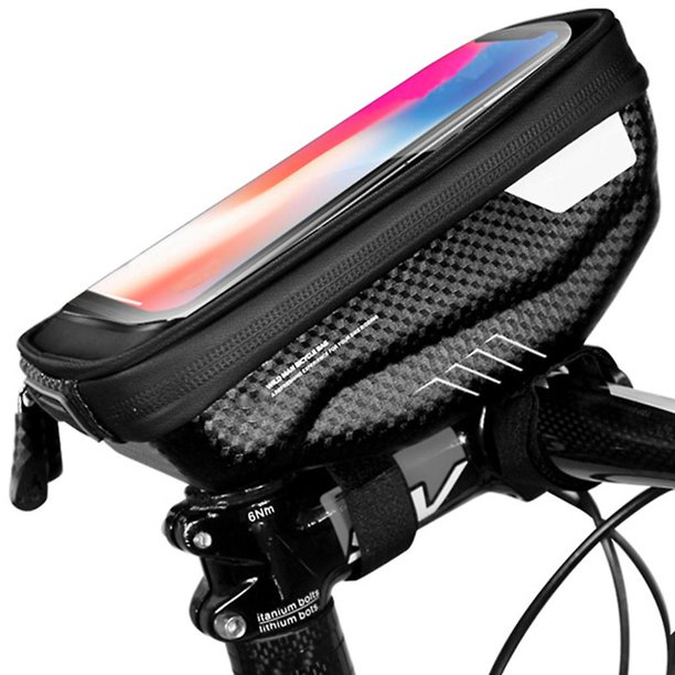Bolsa de bicicleta impermeable YONGSHENG para teléfono con pantalla táctil color Negro y rojo