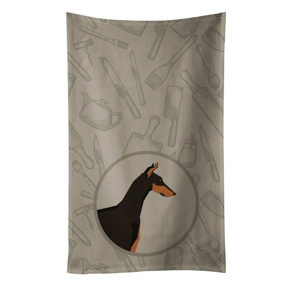 Doberman Pinscher In the Kitchen Kitchen Towel