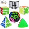 thumbnail image 1 of Ensemble de 6 Casse-Têtes Speed Cube Megaminx et Cube Miroir 3x3, Pyraminx, Skewb,Mastermorphix, Carré un Carré 1, 1 of 7
