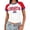 White, variant on Gsakboxl Summer Tops for Women Slim Fit Cropped Flag Print Short Sleeve T-shirt World Cup Themed Breathable Going Out Cheerleading Crop Tops Yellow 3XL