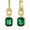 Green-Hoop, variant on Mesovor Women Gold Crystal Hoop Earrings 18K Gold Plated Hoop Earrings Emerald Black Crystal Dangling Earrings Jewelry Gift